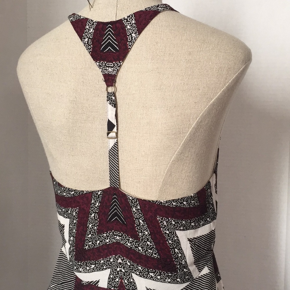 Tribal Print T-Back Maxi Dress w/ Side slits - Picture 4 of 5
